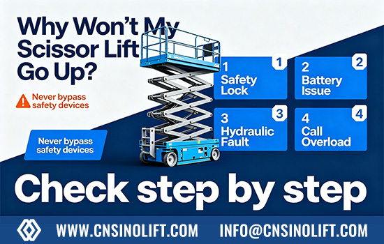 common reasons a scissor lift won't go up