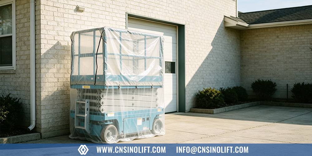 Scissor lift long-term outdoor storage protection